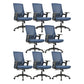 Mid / High Back Office Chair Rotatable Mesh Task Chair with Wheels Blue 8 Piece Set Without Headrest Clearhalo 'furn' 'furn_office_chair' 'Furniture' 'Office Chairs' 'Office Furniture' 'office_chair' 5622638