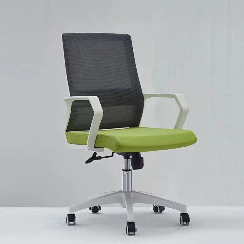 Mid Back Nylon Base Office Chair Rotatable Mesh Task Chair with Wheels Clearhalo 'furn' 'furn_office_chair' 'Furniture' 'Office Chairs' 'Office Furniture' 'office_chair' 5622648