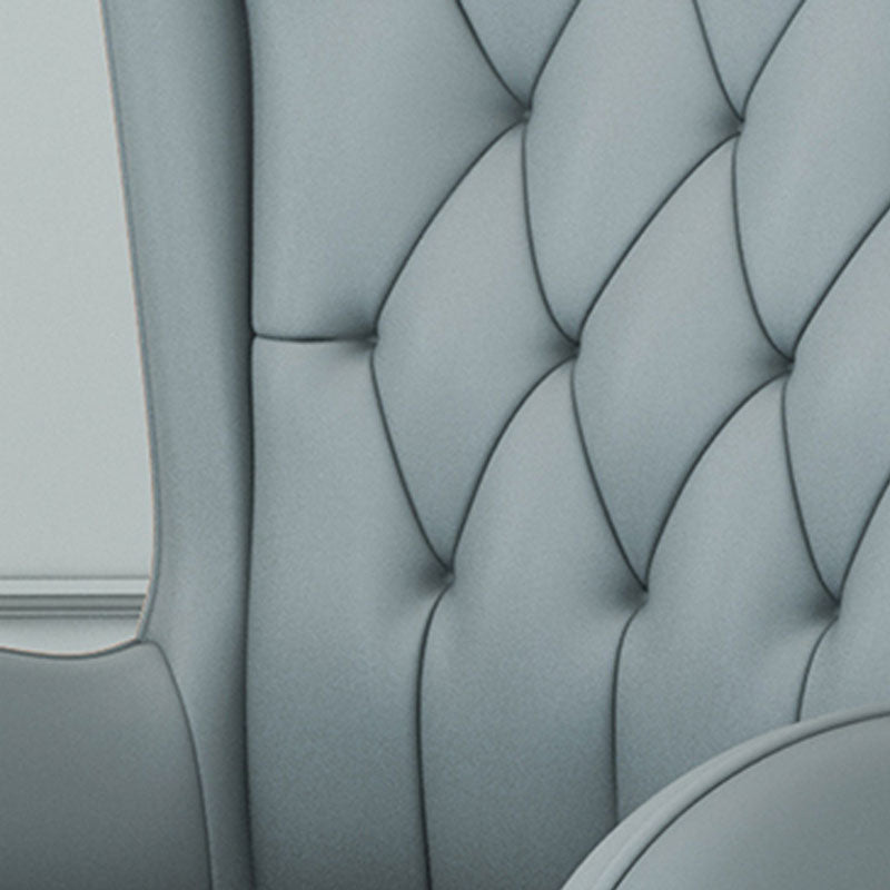 Mid Back Iron Base Office Chair Upholstered Task Chair with 4-Leg Clearhalo 'furn' 'furn_office_chair' 'Furniture' 'Office Chairs' 'Office Furniture' 'office_chair' 5622695