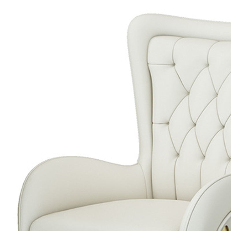 Mid Back Iron Base Office Chair Upholstered Task Chair with 4-Leg Clearhalo 'furn' 'furn_office_chair' 'Furniture' 'Office Chairs' 'Office Furniture' 'office_chair' 5622699