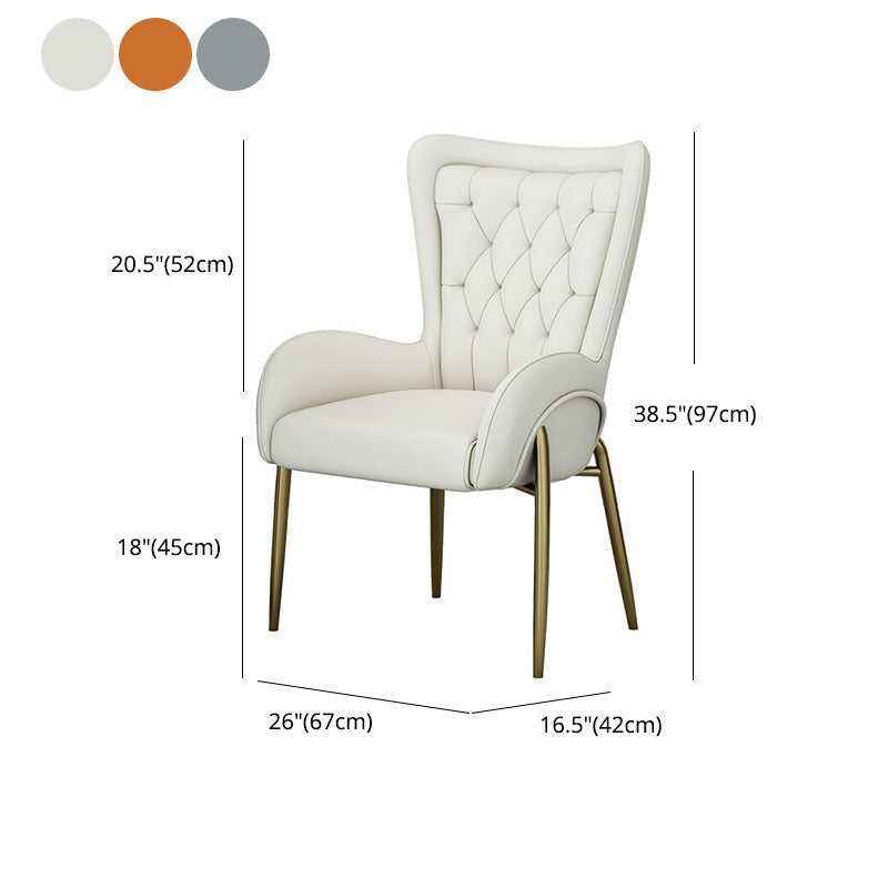 Mid Back Iron Base Office Chair Upholstered Task Chair with 4-Leg Clearhalo 'furn' 'furn_office_chair' 'Furniture' 'Office Chairs' 'Office Furniture' 'office_chair' 5622725