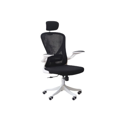 High Back Office Chair Adjustable Arm Mesh Task Chair with Nylon Base