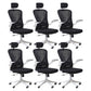 High Back Office Chair Adjustable Arm Mesh Task Chair with Nylon Base