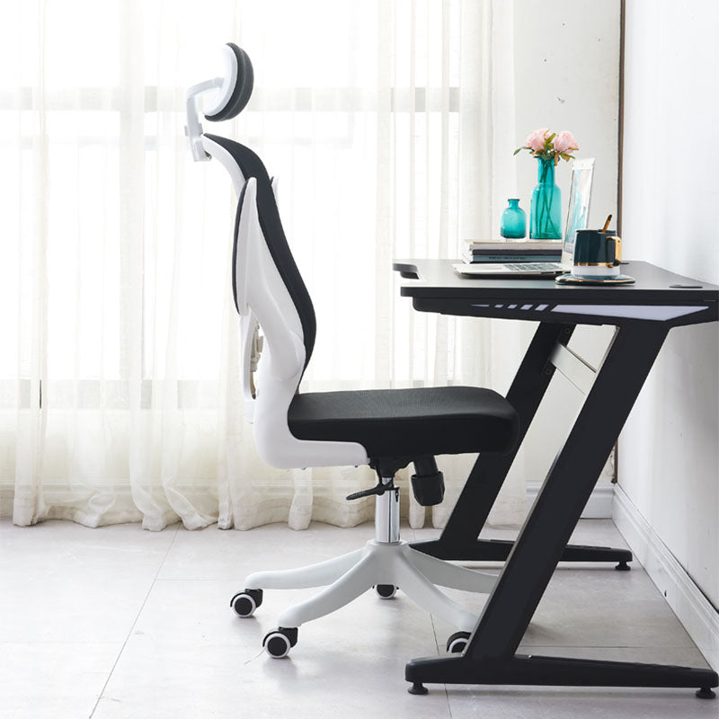 High Back Office Chair Adjustable Arm Mesh Task Chair with Nylon Base Clearhalo 'furn' 'furn_office_chair' 'Furniture' 'Office Chairs' 'Office Furniture' 'office_chair' 5622780