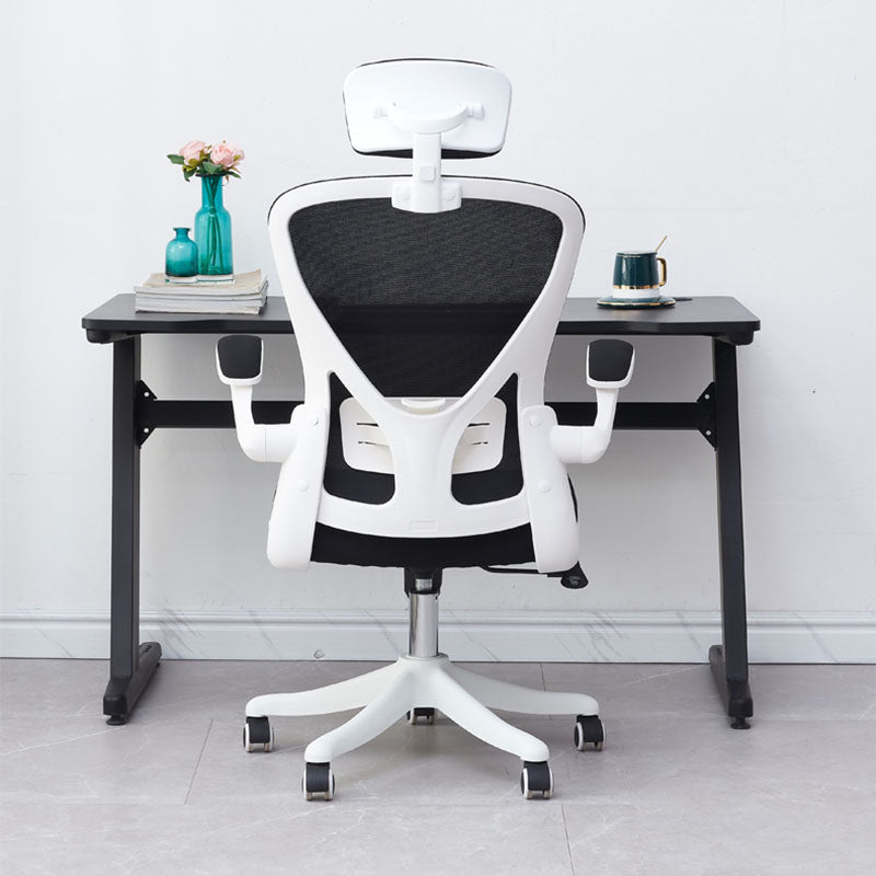 High Back Office Chair Adjustable Arm Mesh Task Chair with Nylon Base Clearhalo 'furn' 'furn_office_chair' 'Furniture' 'Office Chairs' 'Office Furniture' 'office_chair' 5622787