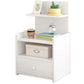 Imitation moderne Wood Nightstand Drawer Storage Open Rangement Table de nuit