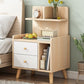 Open Storage Modern Night Table Drawer Storage Imitation Wood Nightstand 20"L x 14"W x 28"H Natural 2 Clearhalo 'Bedroom Furniture' 'furn' 'furn_night_stand' 'Furniture' 'night_stand' 'Nightstands' 5622941