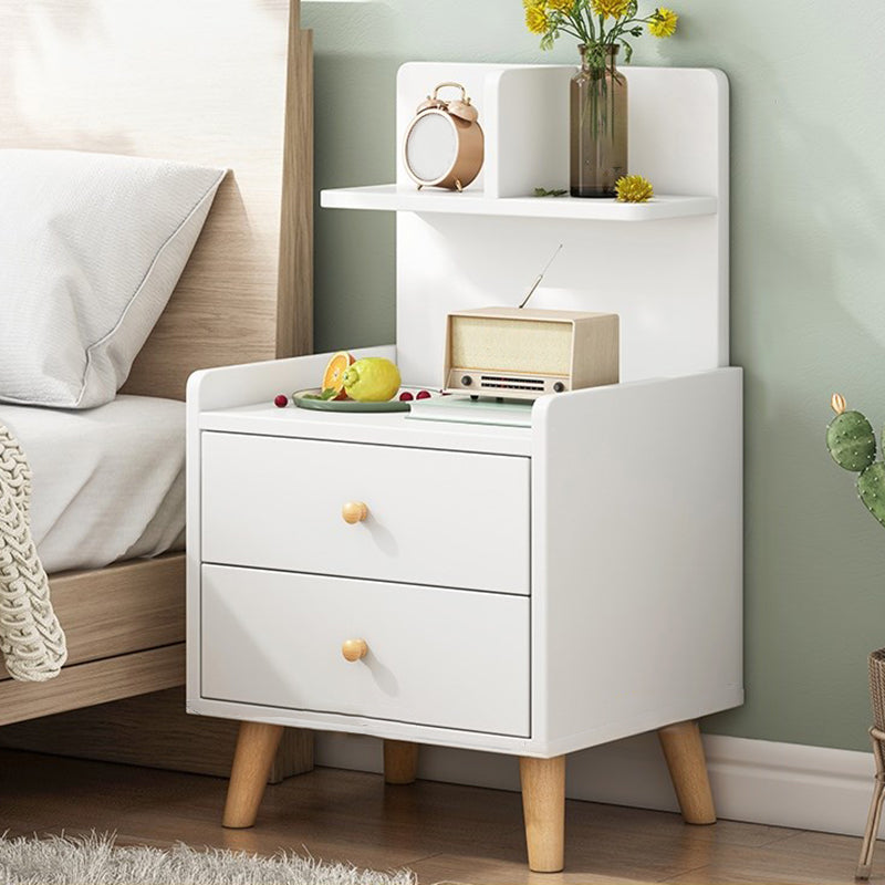 Open Storage Modern Night Table Drawer Storage Imitation Wood Nightstand 16"L x 14"W x 28"H White 2 Clearhalo 'Bedroom Furniture' 'furn' 'furn_night_stand' 'Furniture' 'night_stand' 'Nightstands' 5622942