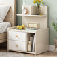 Open Storage Modern Night Table Drawer Storage Imitation Wood Nightstand 20"L x 14"W x 24"H Light Khaki 2 Clearhalo 'Bedroom Furniture' 'furn' 'furn_night_stand' 'Furniture' 'night_stand' 'Nightstands' 5622952