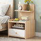 Open Storage Modern Night Table Drawer Storage Imitation Wood Nightstand 16"L x 14"W x 24"H Natural 1 Clearhalo 'Bedroom Furniture' 'furn' 'furn_night_stand' 'Furniture' 'night_stand' 'Nightstands' 5622955