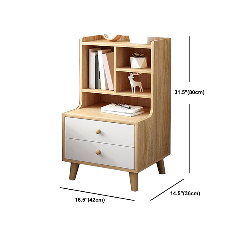 Open Storage Modern Night Table Drawer Storage Imitation Wood Nightstand Clearhalo 'Bedroom Furniture' 'furn' 'furn_night_stand' 'Furniture' 'night_stand' 'Nightstands' 5622966