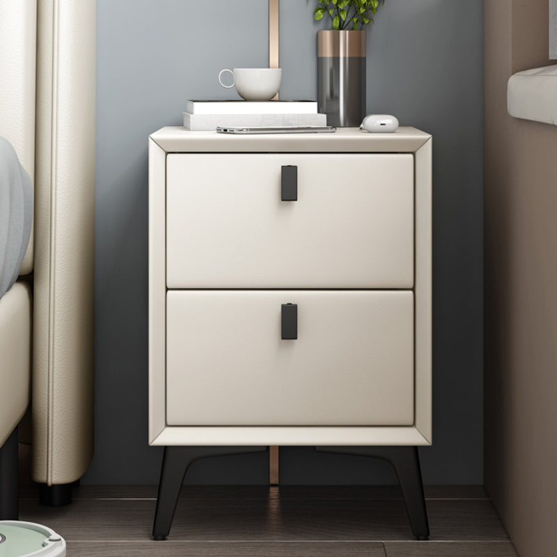 Passe de nuit en faux cuir moderne 2 pattes en bois massif de 2 dessins inclus la table de nuit