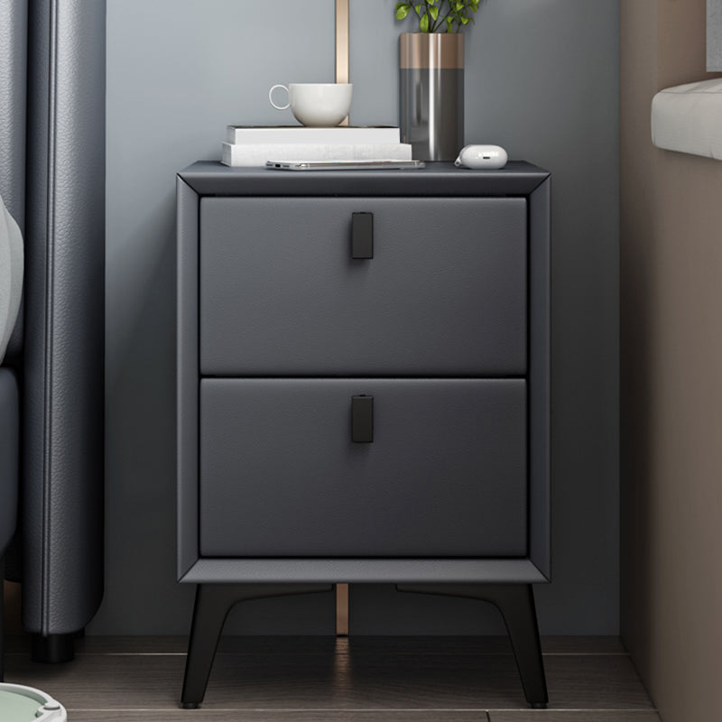 Passe de nuit en faux cuir moderne 2 pattes en bois massif de 2 dessins inclus la table de nuit