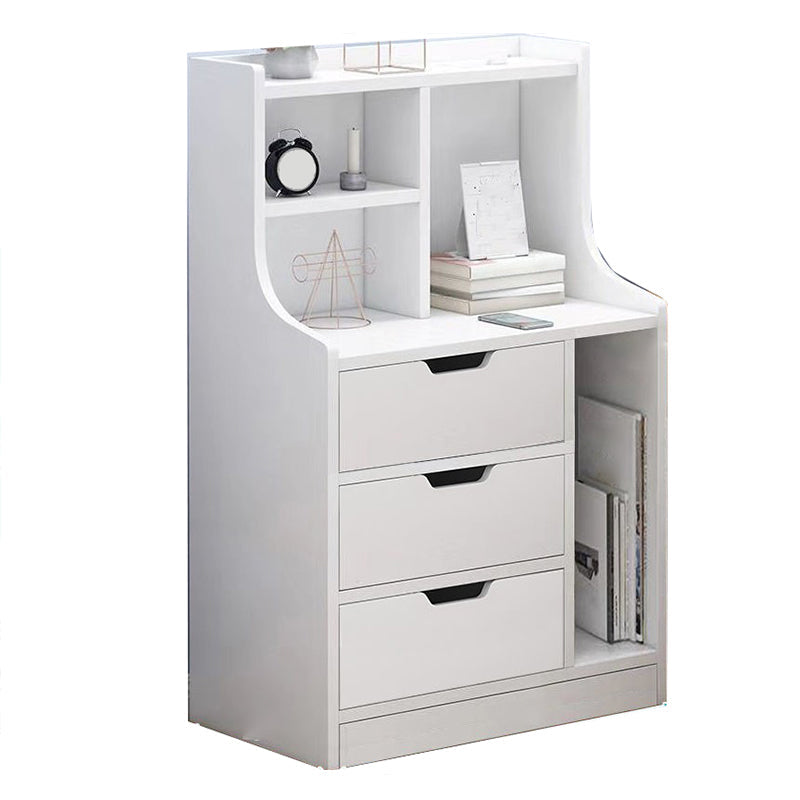 Storage de nuits moderne ouvrir l'étagère de rangement du tiroir inclus du bois d'imitation