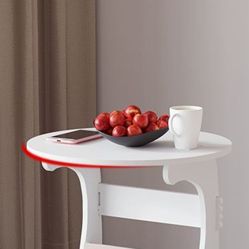 Moderne Nachahmung Holz Nachttisch Offener Speicher weißes Regal enthalten Nachttisch