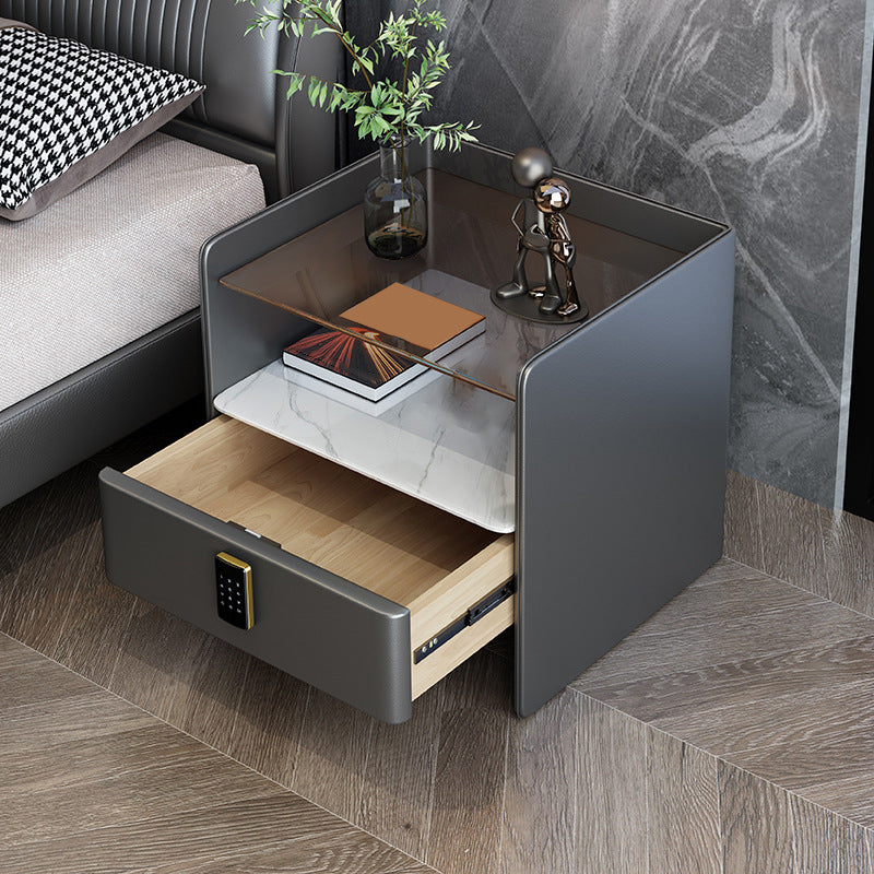 Top in vetro Top da 19 pollici H Night Table Open Open Archite Modern 1-Drawer Endstand