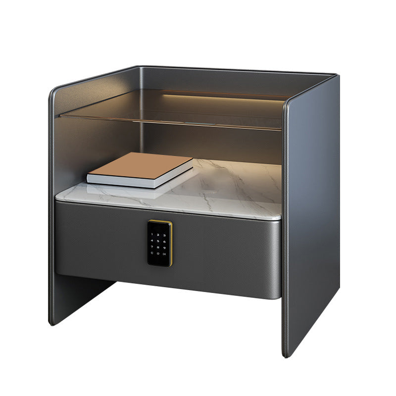 Top in vetro Top da 19 pollici H Night Table Open Open Archite Modern 1-Drawer Endstand