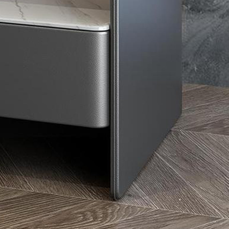 Glazen top 19 inch h nachttafel open opslag modern 1-lading nachtkastje