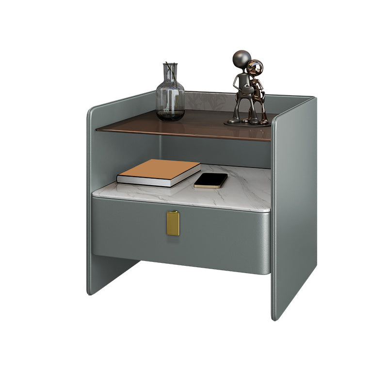 Top in vetro Top da 19 pollici H Night Table Open Open Archite Modern 1-Drawer Endstand