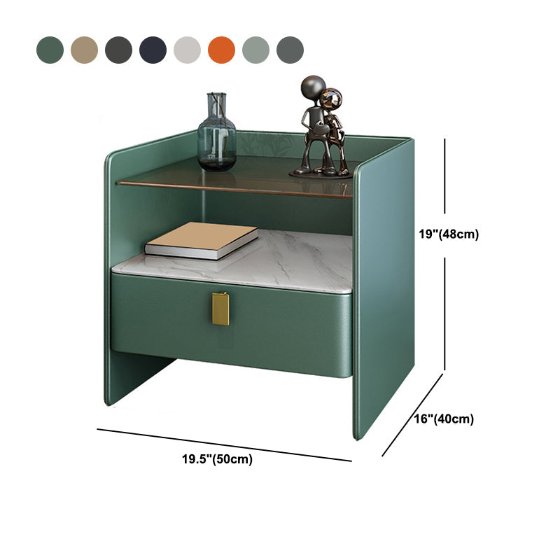 Top in vetro Top da 19 pollici H Night Table Open Open Archite Modern 1-Drawer Endstand