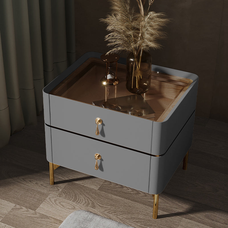 Gambe gambe in vetro in vetro da 2 pollici glam incluso da 19 pollici incluso tavolo da notte