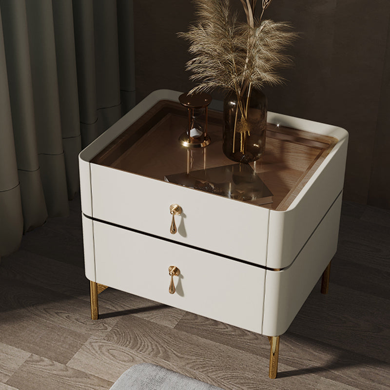 Gambe gambe in vetro in vetro da 2 pollici glam incluso da 19 pollici incluso tavolo da notte