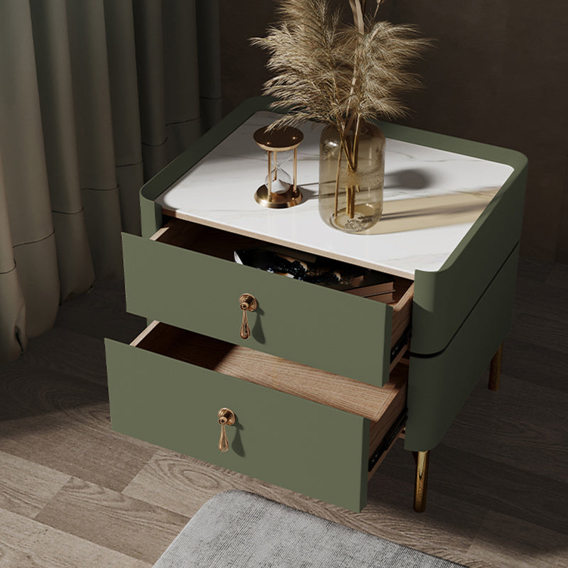 Gambe gambe in vetro in vetro da 2 pollici glam incluso da 19 pollici incluso tavolo da notte