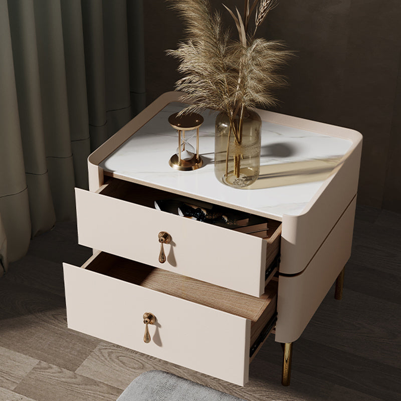 Gambe gambe in vetro in vetro da 2 pollici glam incluso da 19 pollici incluso tavolo da notte