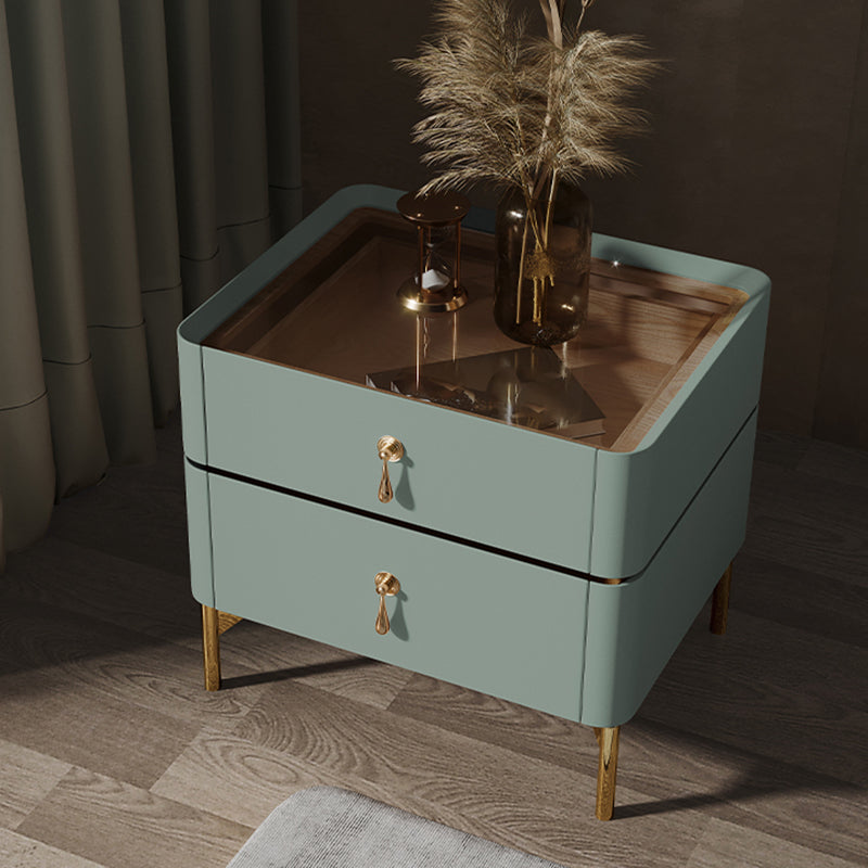 Gambe gambe in vetro in vetro da 2 pollici glam incluso da 19 pollici incluso tavolo da notte