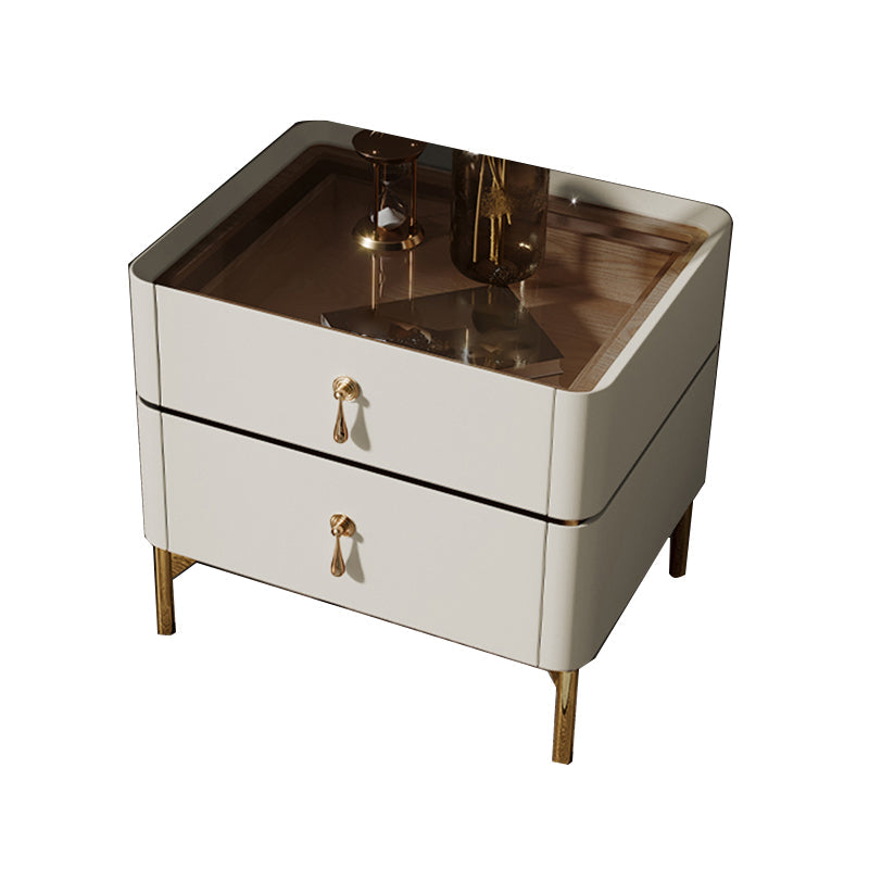 Gambe gambe in vetro in vetro da 2 pollici glam incluso da 19 pollici incluso tavolo da notte