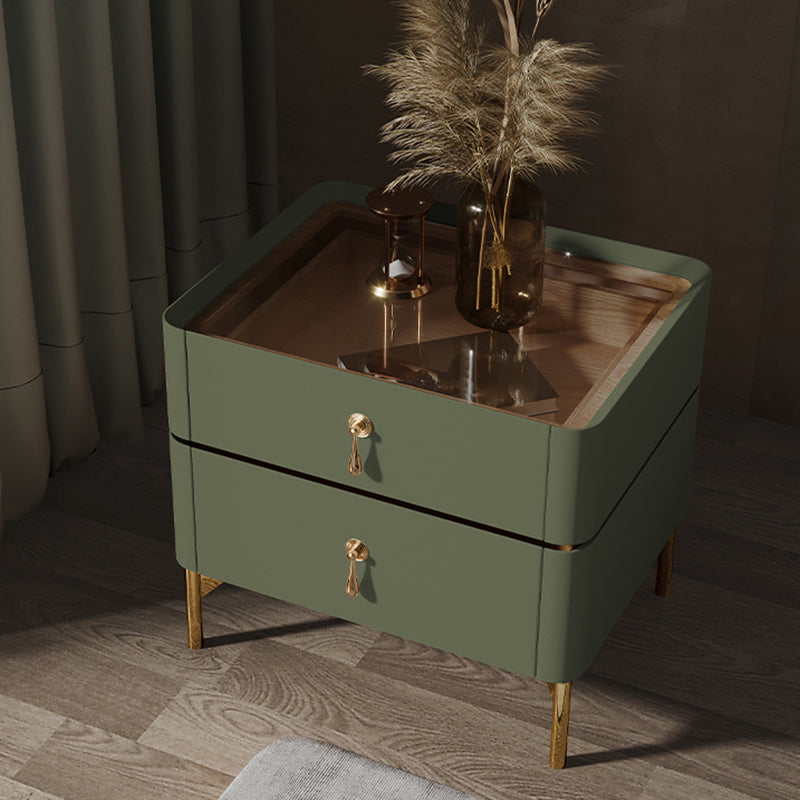 Gambe gambe in vetro in vetro da 2 pollici glam incluso da 19 pollici incluso tavolo da notte