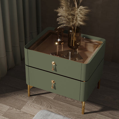 Gambe gambe in vetro in vetro da 2 pollici glam incluso da 19 pollici incluso tavolo da notte