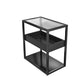 21 pulgadas H Modern Nightstand Glass Top Storage Abierto Estante de almacenamiento incluida