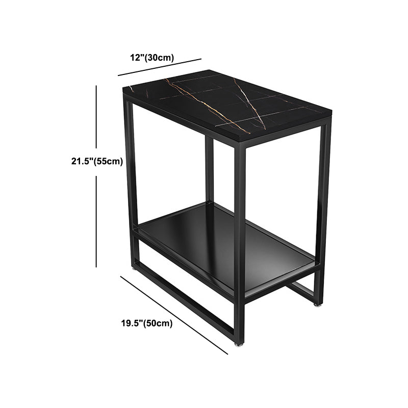 21 pollici H moderno vetro in vetro Scaffale di stoccaggio aperto incluso tavolo da notte