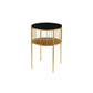 Metal Round Night Table Modern Non-Storage Legs Included Nightstand in Black/Gold 16"L x 16"W x 22"H Gold Clearhalo 'Bedroom Furniture' 'furn' 'furn_night_stand' 'Furniture' 'night_stand' 'Nightstands' 5623188