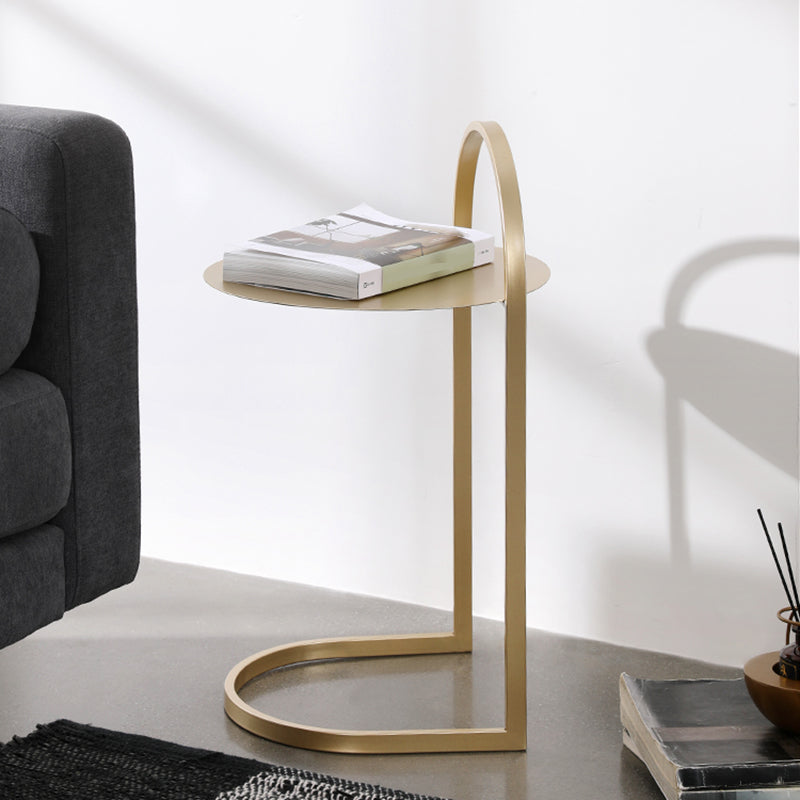 Metal Round Night Table Modern Non-Storage Legs Included Nightstand in Black/Gold Clearhalo 'Bedroom Furniture' 'furn' 'furn_night_stand' 'Furniture' 'night_stand' 'Nightstands' 5623189