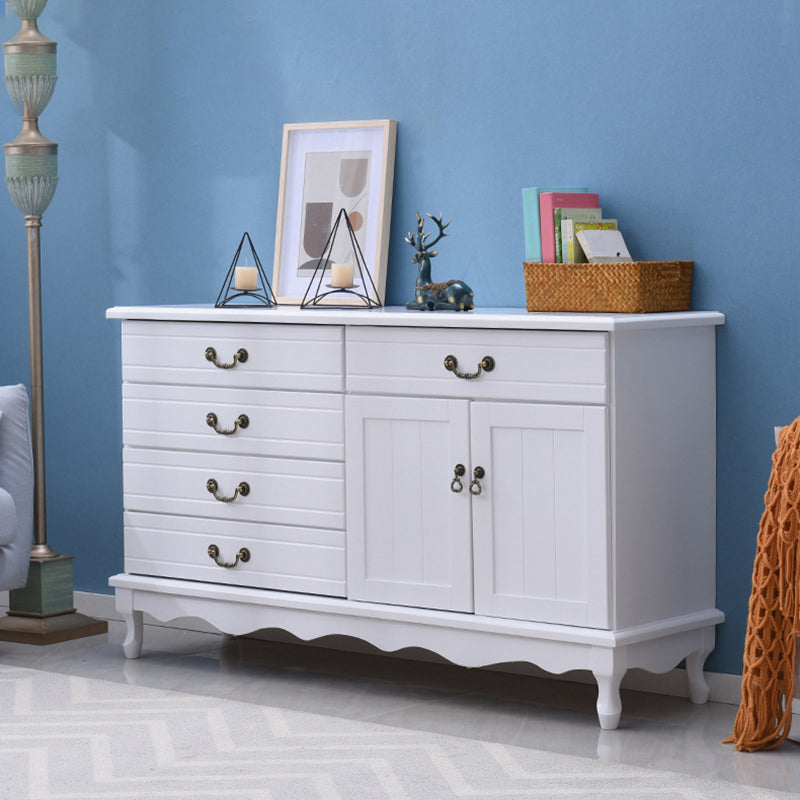 コンテンポラリーマット仕上げストレージチェスト水平ソリッドウッドコンボドレッサー