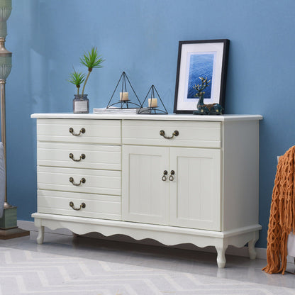 Eigentijdse matte afwerking opbergkast horizontaal massief houten combo dressoir