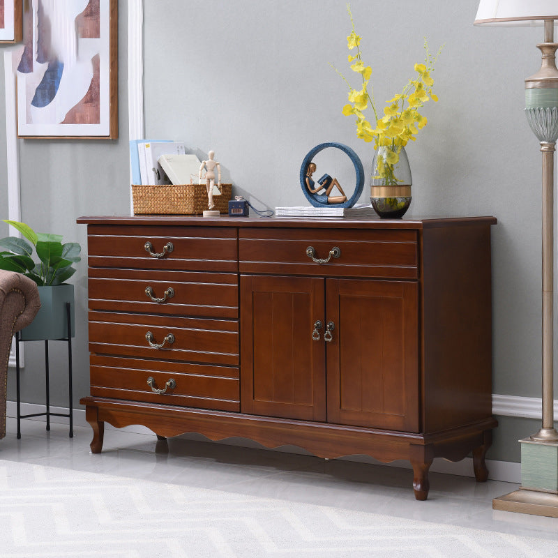 Eigentijdse matte afwerking opbergkast horizontaal massief houten combo dressoir