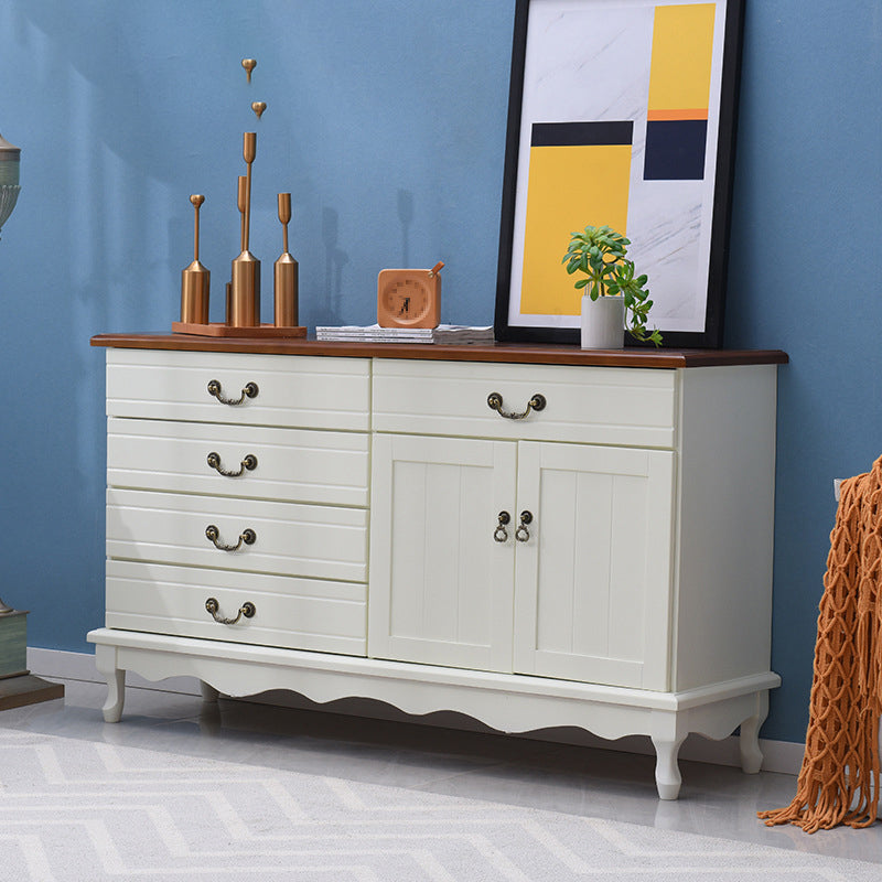 Eigentijdse matte afwerking opbergkast horizontaal massief houten combo dressoir