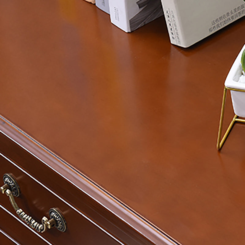 Eigentijdse matte afwerking opbergkast horizontaal massief houten combo dressoir