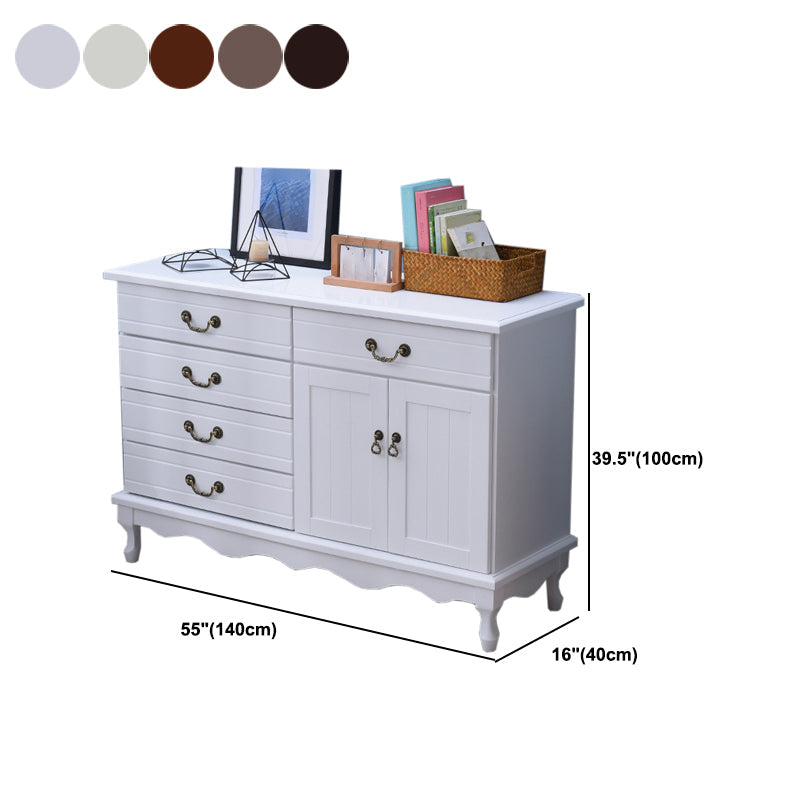 コンテンポラリーマット仕上げストレージチェスト水平ソリッドウッドコンボドレッサー