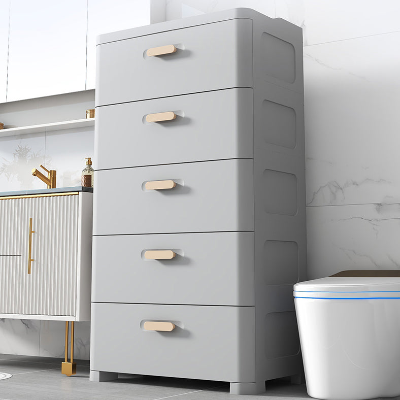 Grijze/witte lingerie kist eigentijdse plastic kist met laden voor slaapkamer