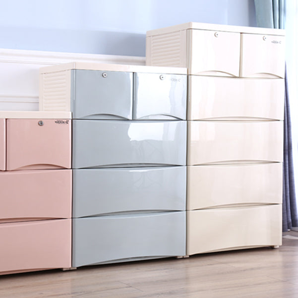 Lingerie Chest eigentijdse verticale plastic kist met laden voor slaapkamer