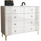 Glam Wood Chest with Stone Top Chest with Drawers for Bedroom 47"L x 16"W x 37"H White Clearhalo 'Bedroom Furniture' 'Dressers & Chests' 'dressers_chests' 'furn' 'furn_dressers_chests' 'Furniture' 5623363