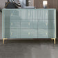 Glam Wood Chest with Stone Top Chest with Drawers for Bedroom 63"L x 16"W x 31"H Green Clearhalo 'Bedroom Furniture' 'Dressers & Chests' 'dressers_chests' 'furn' 'furn_dressers_chests' 'Furniture' 5623364