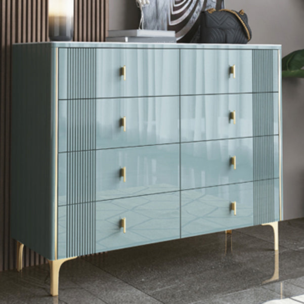 Glam Wood Chest with Stone Top Chest with Drawers for Bedroom 47"L x 16"W x 37"H Green Clearhalo 'Bedroom Furniture' 'Dressers & Chests' 'dressers_chests' 'furn' 'furn_dressers_chests' 'Furniture' 5623366