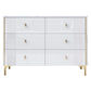 Glam Wood Chest with Stone Top Chest with Drawers for Bedroom White Clearhalo 'Bedroom Furniture' 'Dressers & Chests' 'dressers_chests' 'furn' 'furn_dressers_chests' 'Furniture' 5623367