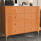 Glam Wood Chest with Stone Top Chest with Drawers for Bedroom 47"L x 16"W x 37"H Orange Clearhalo 'Bedroom Furniture' 'Dressers & Chests' 'dressers_chests' 'furn' 'furn_dressers_chests' 'Furniture' 5623368