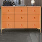 Glam Wood Chest with Stone Top Chest with Drawers for Bedroom 63"L x 16"W x 31"H Orange Clearhalo 'Bedroom Furniture' 'Dressers & Chests' 'dressers_chests' 'furn' 'furn_dressers_chests' 'Furniture' 5623372